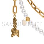 LOUIS VUITTON CHAIN BELT PEARLS BAG CHARM M01689 - Image 2