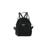 PRADA NYLON TESSUTO IMPUNTU QUILTED BACKPACK BLACK (23*23*11cm)