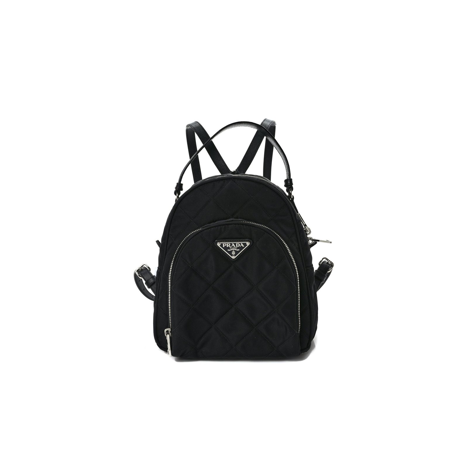 bb6b010a198c3f22773040c26ec9f8d44cc1f2e4 PRADA NYLON TESSUTO IMPUNTU QUILTED BACKPACK BLACK (23*23*11cm) - Image 1