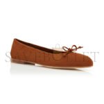 MANOLO BLAHNIK VERALLI BROWN SUEDE BALLERINA FLATS 223-1336-0013 - Image 2