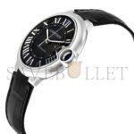 CARTIER BALLON BLEU SERIES BLACK LEATHER STRAP WATCH WSBB0003 - Image 4