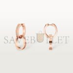 CARTIER LOVE ROSE GOLD EARRINGS, TRANSFORMABLE, SEMI-PAVED N8515240 - Image 6