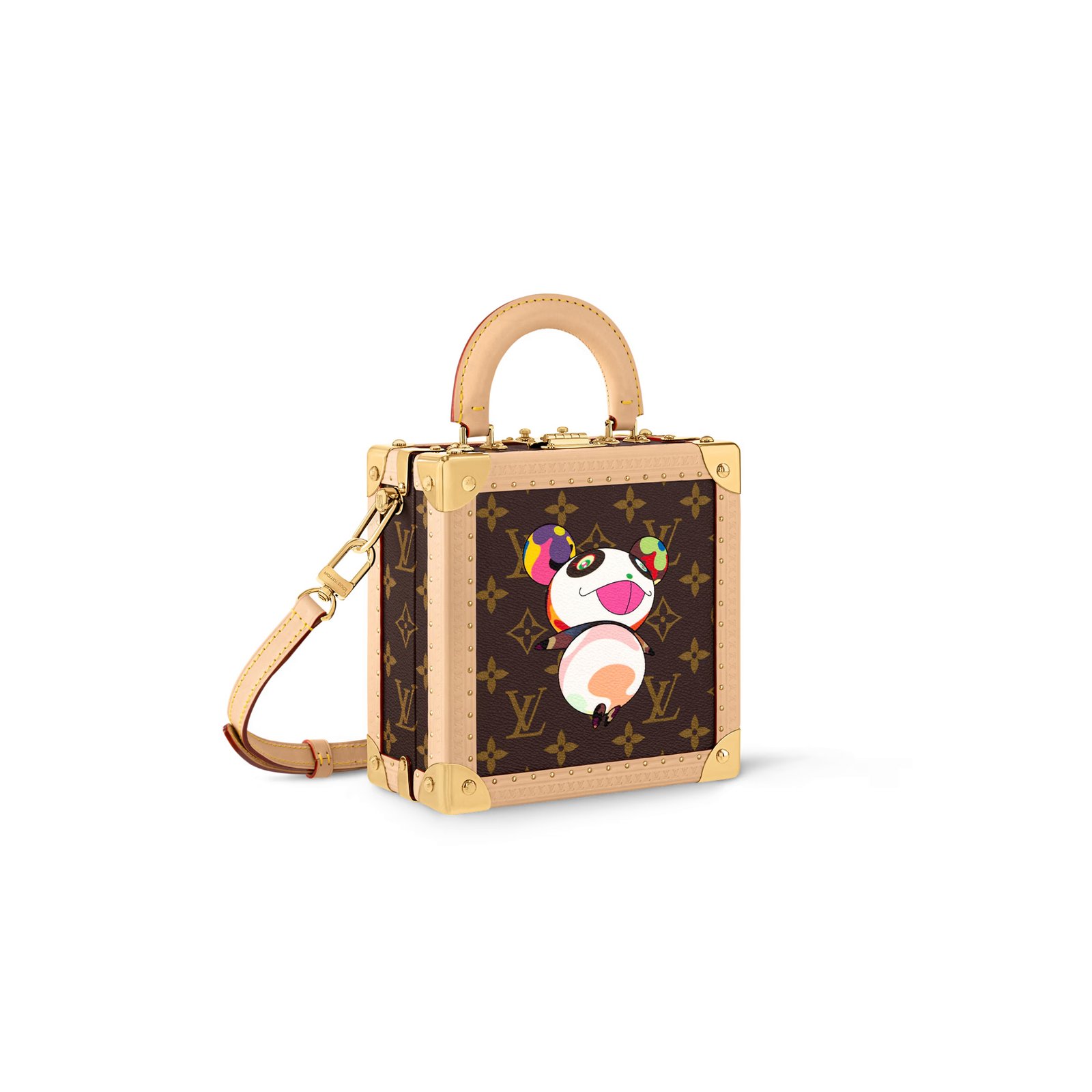 bd4310a9aa803c63e4bf247fd5df81f058337549 LOUIS VUITTON MURAKAMI LV X TM MINI SQUARE TRUNK M13127 (17*17*8cm) - Image 1