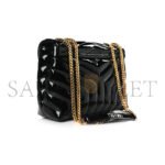YSL LOULOU SMALL CHAIN BAG IN PATENT LEATHER 4946992IU211000 (23*17*9cm) - Image 2