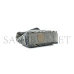 YSL LOULOU PUFFER MONOGRAM CHAIN SATCHEL BLUE BLACK 1525526 (23*15.8*5.8cm) - Image 3