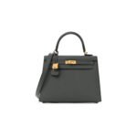 HERM�S MASTER EPSOM KELLY SELLIER 25 VERT AMANDE (25*17*7cm)