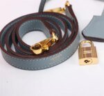 Hermès Kelly Togo Calf Gold hardware Linen blue size: 25Cm/ 28Cm - Image 8