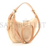 PRADA SHEARLING ARQUE SHOULDER BAG ECRU NOISETTE (23*19*6cm) - Image 3
