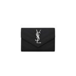 YSL CASSANDRE MATELASS� SMALL ENVELOPE WALLET IN GRAIN DE POUDRE LEATHER�414404BOW021000 (13.5*9.5*3cm)