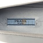 PRADA METALLIC LAMBSKIN BOW BALLERINA FLATS 38.5 FIORDALISO - Image 6