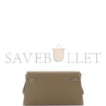 HERM�S MASTER KELLY ELAN MADAME ELEPHANT GREY SILVER BUCKLE SHOULDER BAG (27.5*15*5cm) - Image 3