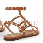 VALENTINO ROCKSTUD FLAT CALFSKIN SANDAL WITH STRAPS 4W2S0A05VOD_KEL - Image 5