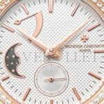 VACHERON CONSTANTIN TRADITIONELLE MOON PHASE WHITE DIAL RED LEATHER WATCH 83570/000R-B691 - Image 3