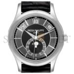 PATEK PHILIPPE COMPLICATIONS ANNUAL CALENDAR BLACK DIAL 40MM WATCH 5205G-010 - Image 3