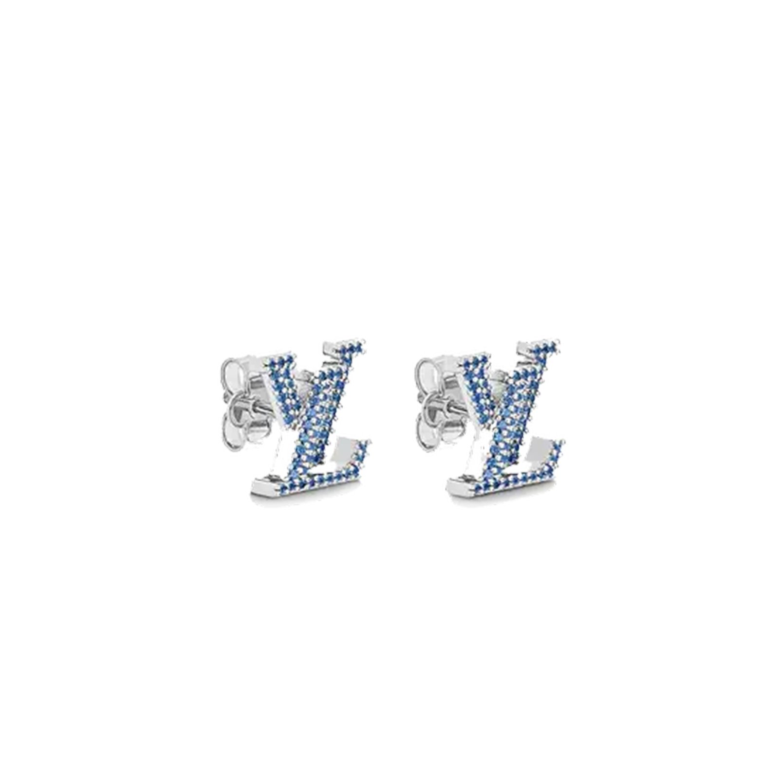 c20f678869a9f84ab35186128510e56410b7d7ee LOUIS VUITTON LV ICONIC AQUAMARINE EARRINGS M00987 - Image 1
