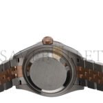 ROLEX STAINLESS STEEL 18K EVEROSE GOLD 28MM OYSTER PERPETUAL DATEJUST WATCH CHOCOLATE ROMAN 279171 - Image 4