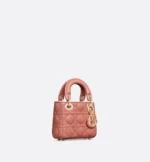 Elegant pink cannage pattern women’s bag