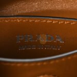 PRADA VITELLO DAINO SOFT MINI DOUBLE BAG CARAMEL (25*18*10cm) - Image 6