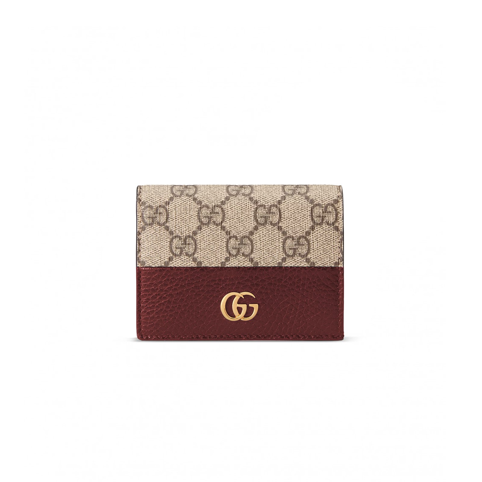 c82c99375e8c42f86f3c06354fa17adcaf290639 GUCCI�GG MARMONT BI-COLOUR CARD CASE WALLET ��658610 (11*8.5*3cm) - Image 1