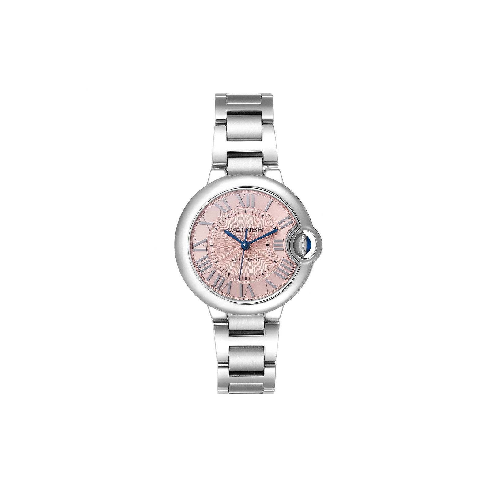 c881ba02a3374d0462e1b741d3c3d2c3515843f1 CARTIER BALLON BLEU MIDSIZE STEEL PINK DIAL LADIES WATCH W6920041 - Image 1