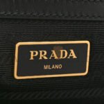 PRADA TESSUTO NYLON SOFT CALF SHOPPING TOTE BLACK (30*25*15cm) - Image 5