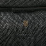 PRADA SAFFIANO METAL LARGE ZIP AROUND TRAVEL WALLET BLACK (21*11*3cm) - Image 5