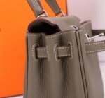 Hermès Kelly Togo Calf Sliver hardware Elephant grey size: 25Cm/ 28Cm - Image 7