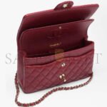 CHANEL CLASSIC 11.12 HANDBAG LAMBSKIN & GOLD-TONE METAL�BURGUNDY A01112 (25.5*15.5*6.5cm) - Image 4
