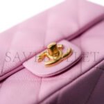 CHANEL PINK CAVIAR QUILTED SWEETHEART FLAP GOLD HARDWARE (20*14*6cm) - Image 5