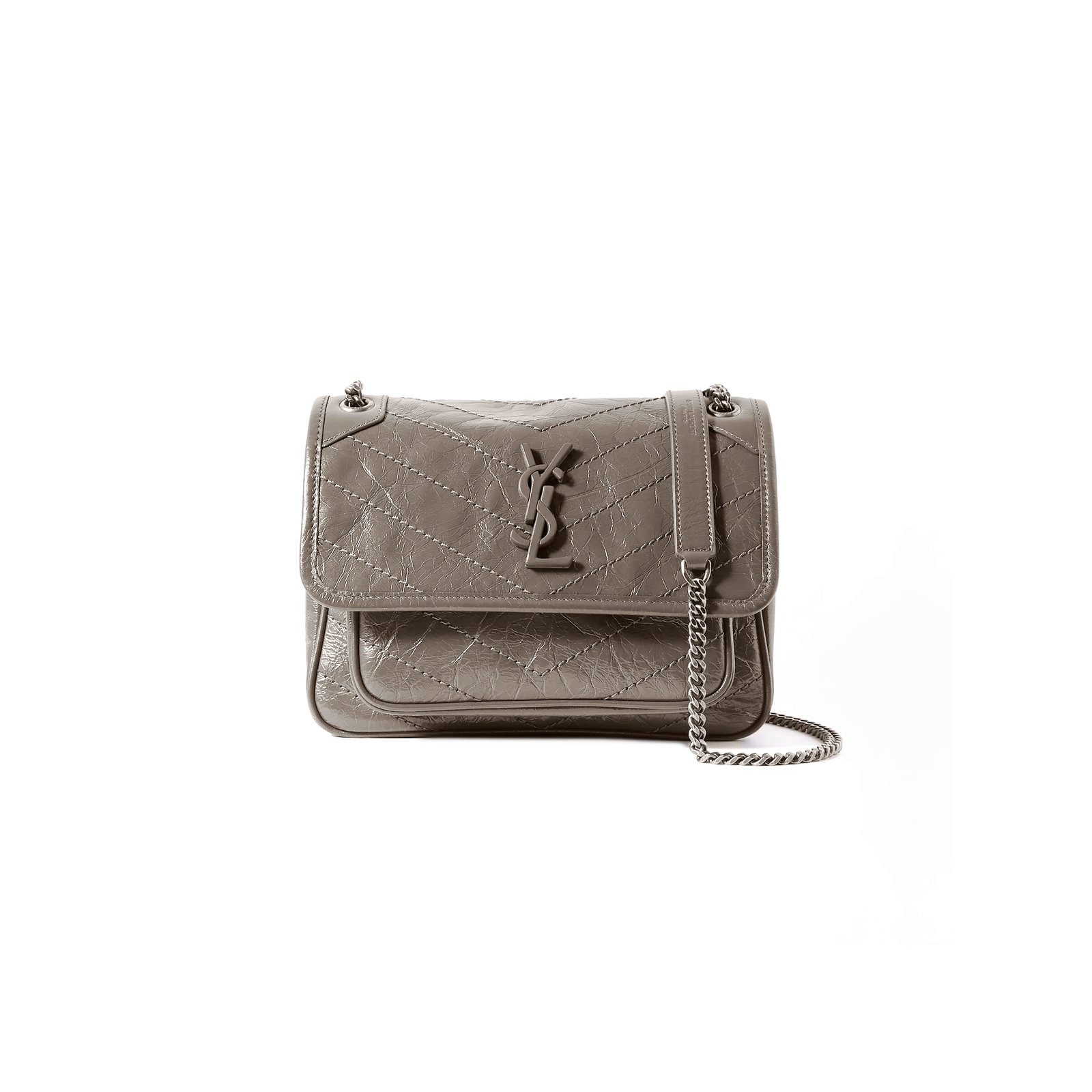 cabc0ba6863d3c3f1b0194fd2b345b09ad2d6305 YSL NIKI BABY IN CRINKLED VINTAGE LEATHER 330370EN041723 (21*16*7.5cm) - Image 1