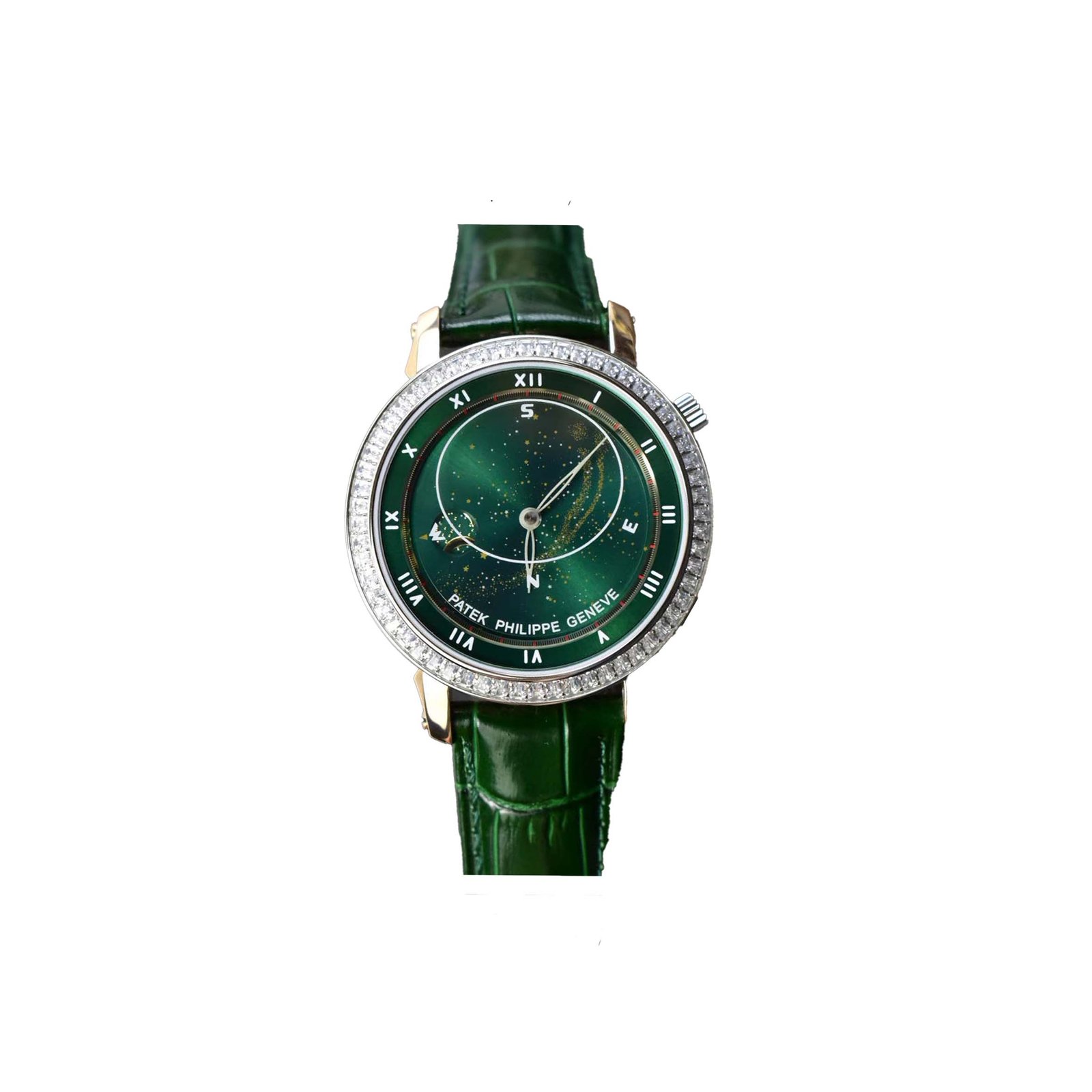 cb02d8071e5e9f413bf898713cc20d02a5a96362 PATEK PHILIPPE STARRY SKY GREEN FACE WATCH 5102R - Image 1