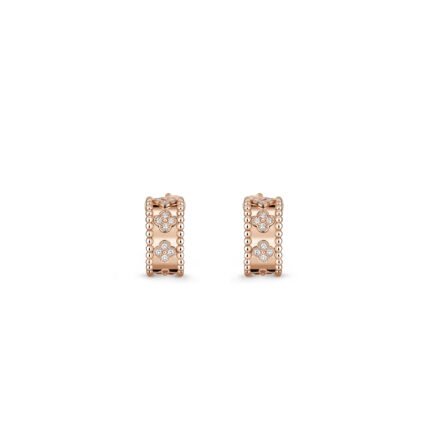 VAN CLEEF ARPELS PERL�E CLOVERS HOOP EARRINGS VCARO2MK00