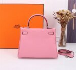 Hermès Kelly Togo Calf Sliver hardware Sakura Pink size: 25Cm/ 28Cm - Image 7
