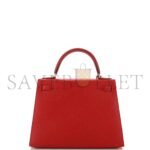 HERM�S MASTER KELLY HANDBAG ROUGE VIF EPSOM WITH GOLD HARDWARE 28 (28*22*10cm) - Image 3