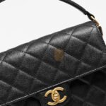 CHANEL SMALL FLAP BAG WITH TOP HANDLE AS5166 (19*14*4.5cm) - Image 4