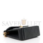 CHANEL CAVIAR QUILTED 31 RUE CAMBON MINI TOP HANDLE FLAP (19*15*7cm) - Image 4
