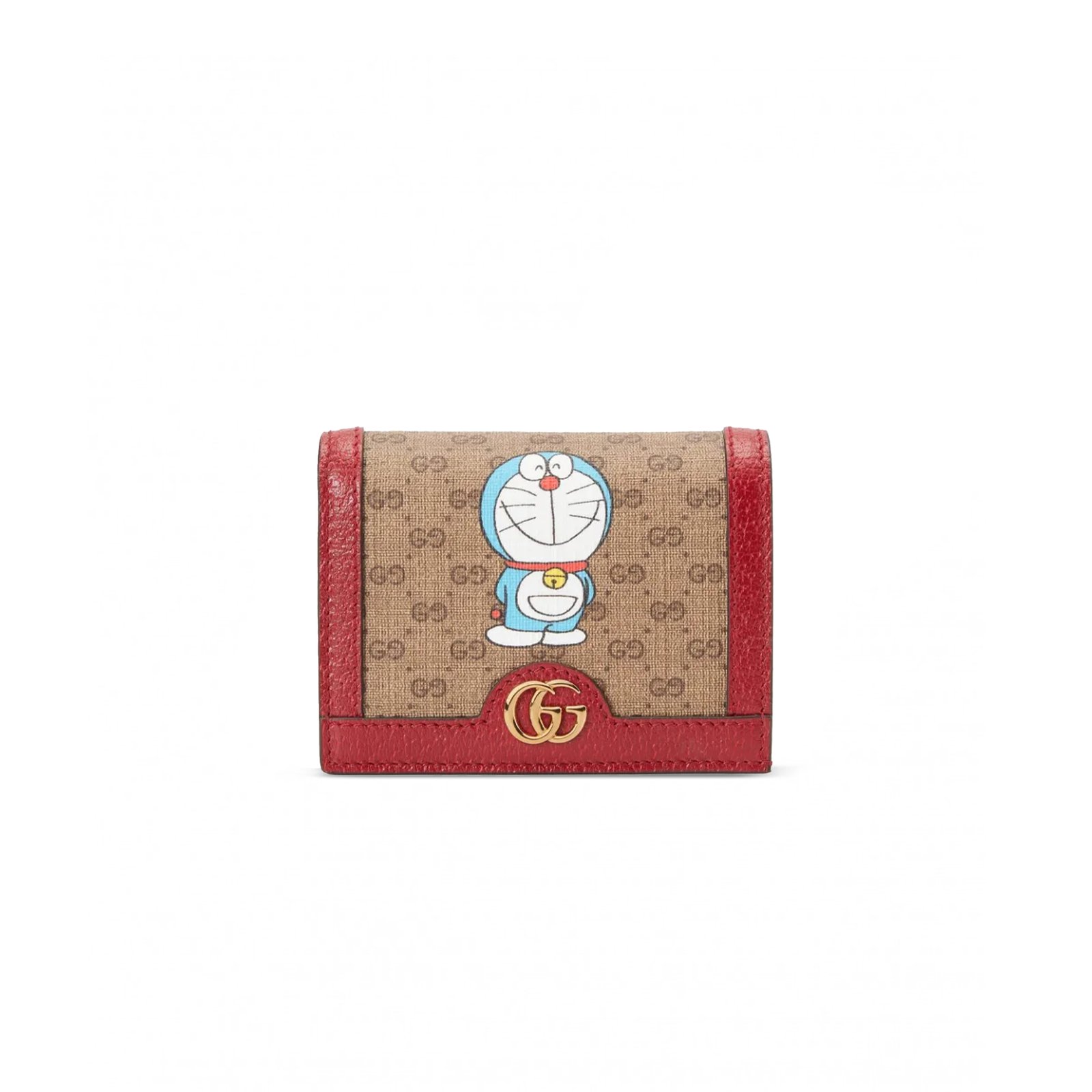 cd83ca7906bee1f5763182b8217471c611f823e9 GUCCI�DORAEMON COLLABORATION CANVAS WITH LEATHER CARD HOLDER ��660509 (11*8.5*3cm) - Image 1