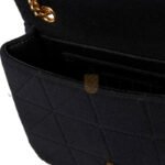 YSL JAMIE SMALL QUILTED SHOULDER BAG IN JERSEY 698162671812 (16*13*5cm) - Image 4