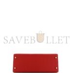 HERM�S MASTER KELLY HANDBAG ROUGE VIF EPSOM WITH GOLD HARDWARE 28 (28*22*10cm) - Image 4