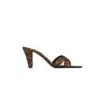 YSL JILL MULES IN LEOPARD GROSGRAIN 825270AAESW2094