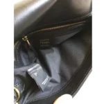 Women Baguette Chain Midi Black Nappa Leather Bag - Image 3
