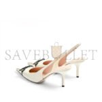 VALENTINO BEPOINTY SLINGBACK PUMP IN PATENT LEATHER AND KIDSKIN 80MM 6W2S0LQ1DAL_A81 - Image 3
