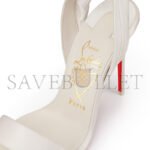 CHRISTIAN LOUBOUTIN SANDALE DU DESERT 100 MM STRAPPY SANDALS CREPE SATIN IVORY WOMEN 3220076W446 - Image 4