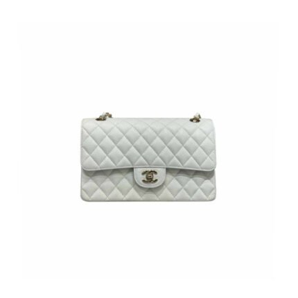 CHANEL MEDIUM CLASSIC FLAP LIGHT GOLD BUCKLE (25.5*15.5*6.5cm)