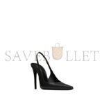 YSL VENDOME SLINGBACK PUMPS IN GLAZED LEATHER 755208AAAZY1000 - Image 2