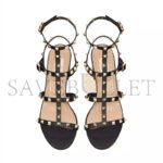 VALENTINO ROCKSTUD CALFSKIN ANKLE STRAP SANDAL 60MM 5W2S0491VBP_0NO - Image 4
