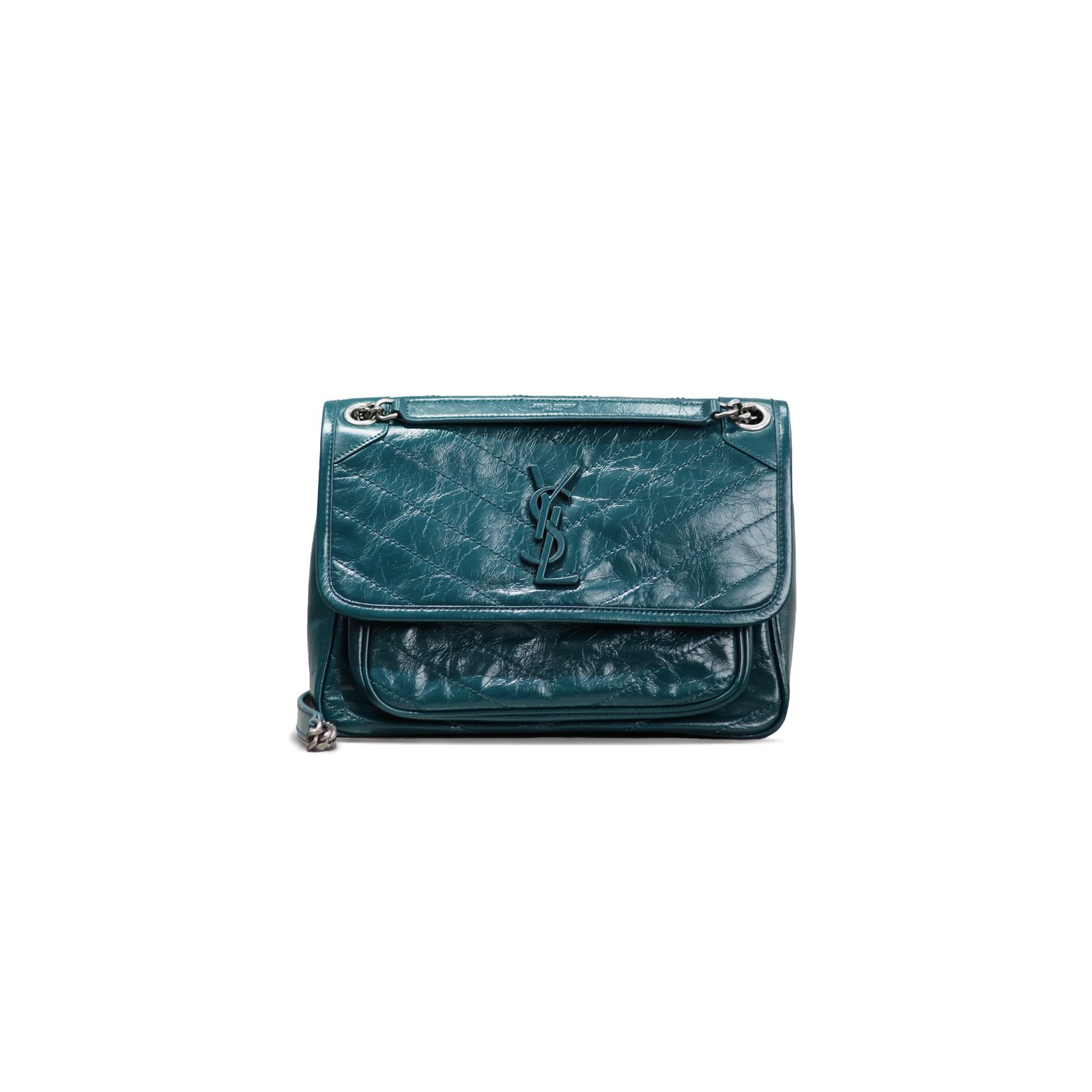 d0d003d329451095327b626e6d492c3a60764018 YSL NIKI MEDIUM CHAIN BAG IN CRINKLED VINTAGE LEATHER 633158103526 (28*20*8.5cm) - Image 1