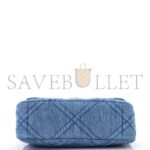 CHANEL BLUE QUILTED DENIM CHANEL 19 FLAP BAG AS1160 (26*16*9cm) - Image 4