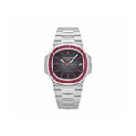 PATEK PHILIPPE NAUTILUS PLATINUM GREY DIAL RUBY BEZEL 5711/112P-001