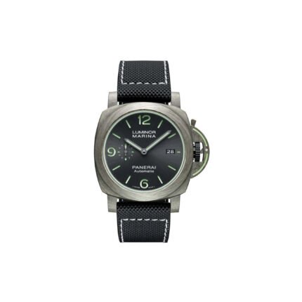 PANERAI LUMINOR MARINA 44MM TITANIUM CANVAS STRAP GREY DIAL WATCH PAM01119